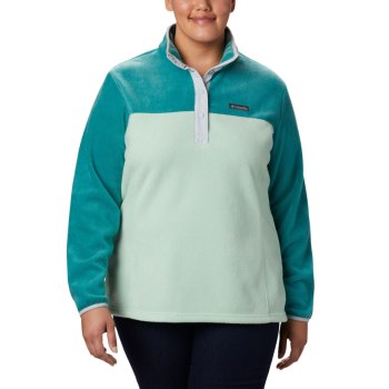 Columbia Benton Springs Half Snap Plus Size, Pullover Verde Menta Verdes Claro Para Mujer | 382069-A